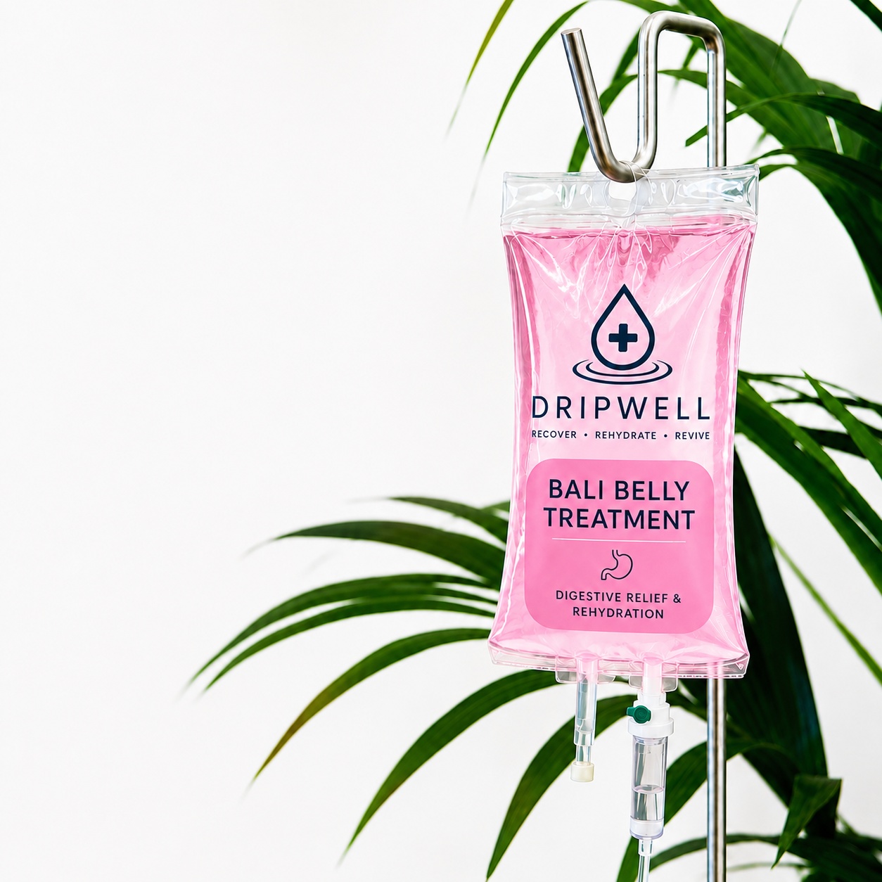 Bali Belly IV drip therapy at villa in Bali