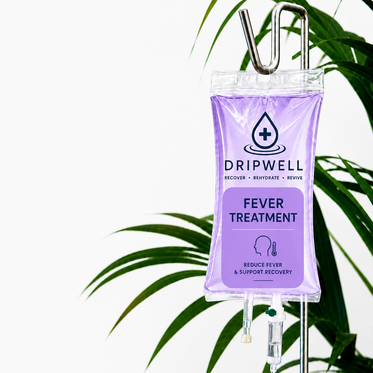 Fever treatment medical IV therapy at villa in Bali